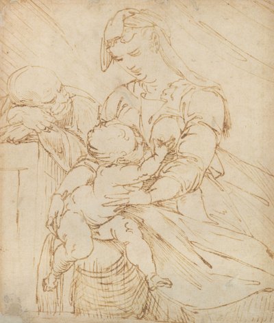 Die Heilige Familie von Luca Cambiaso